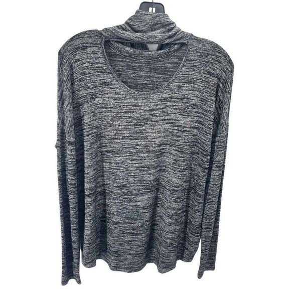 rag & bone Womens Sweatshirt Pullover Shirt Cutout Heather Gray Small - Picture 11 of 11